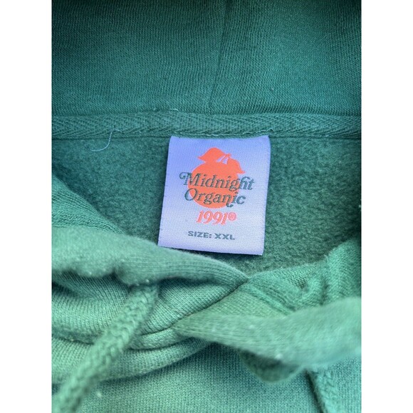 Midnight Organic Aye Aye Aye Green Hoodie  Size XXL Early Release *RARE* - Picture 4 of 6